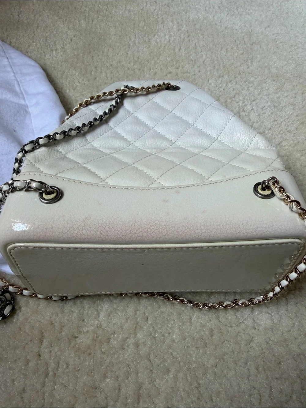 Chanel Gabrielle Backpack (All White)